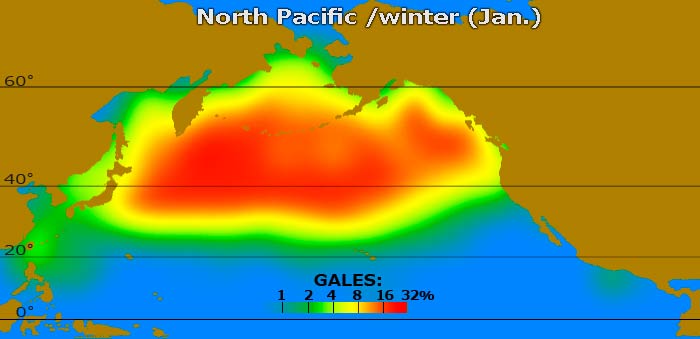 gales north pacific winter january