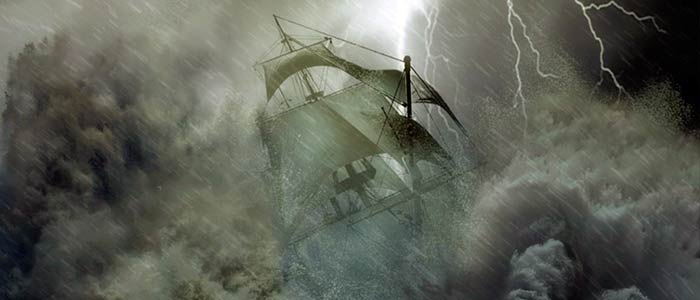 storm and a sailship