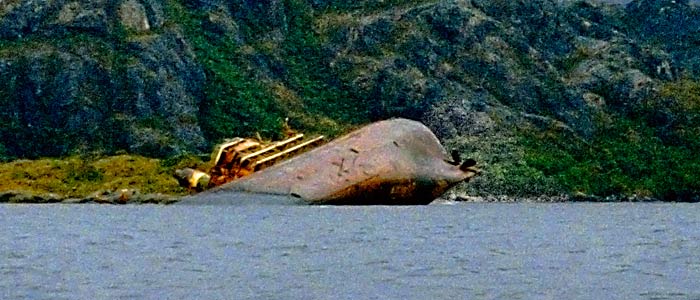 ship wreck in patagonia