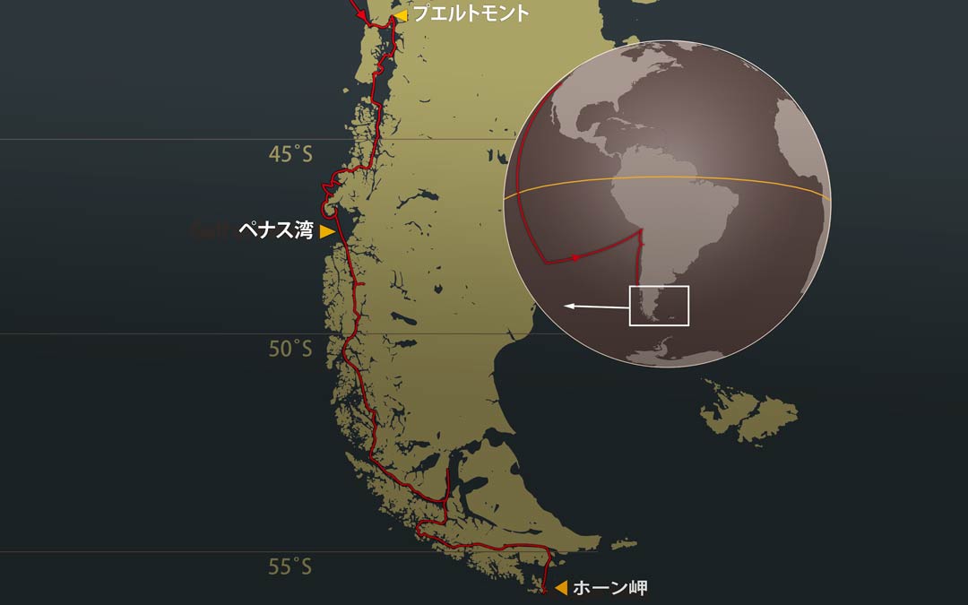 Gulf of Penas map