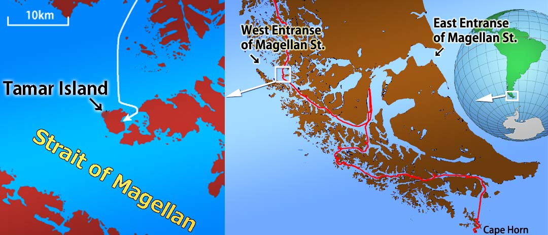 map of Tamar Island